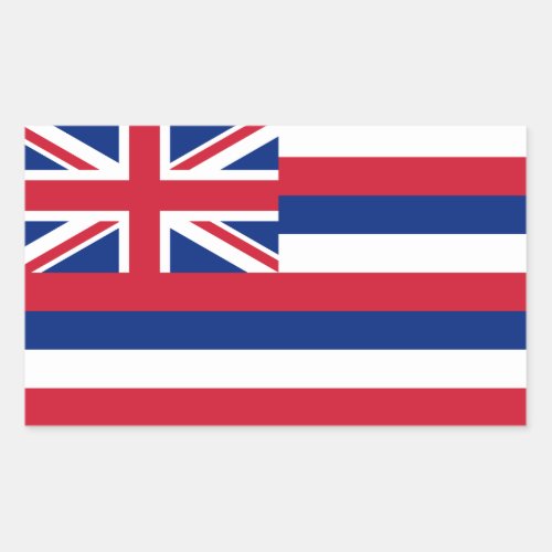 Hawaii State Flag Rectangular Sticker