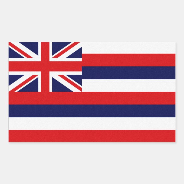 Hawaii State Flag Rectangular Sticker (Front)