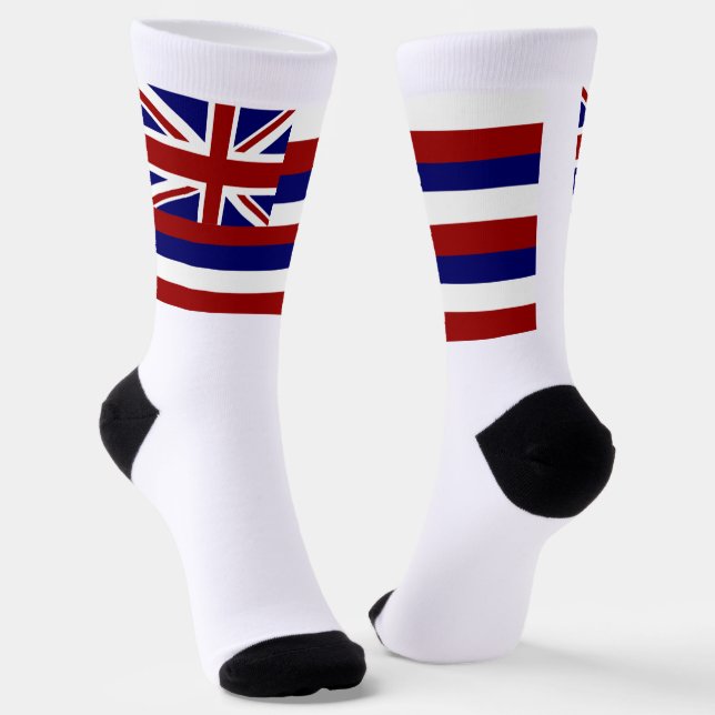 Hawaii State flag Socks (Angled)