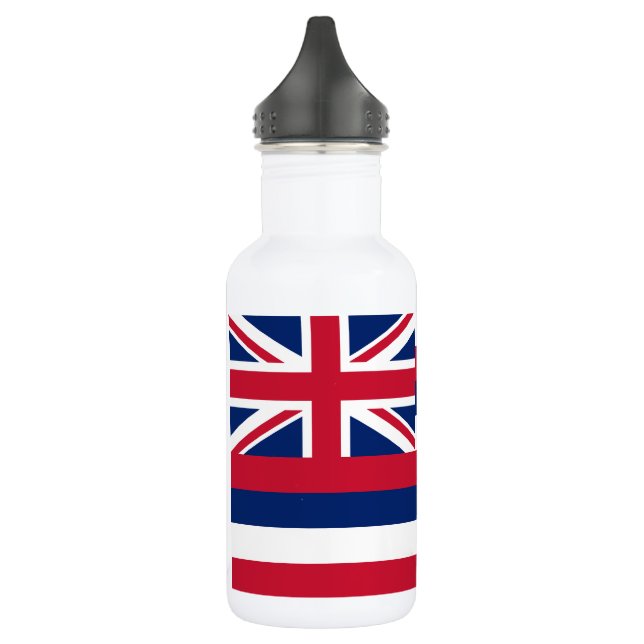 Hawaii State Flag Stainless Steel Water Bottle (Left)