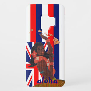 Hawaii State Flag with Hula Girl Case-Mate Samsung Galaxy S9 Case