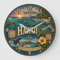 Hawaii State Heritage Island Map Sea Turtle