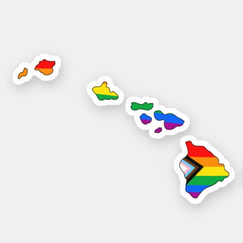 Hawaii State Pride LGBTQ Progress Pride Sticker