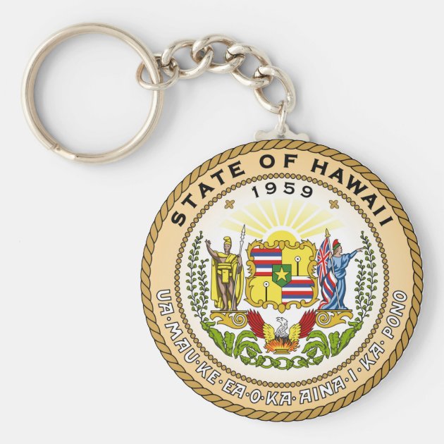 GREAT SEAL OF STATE OF HAWAII KEY CHAIN 