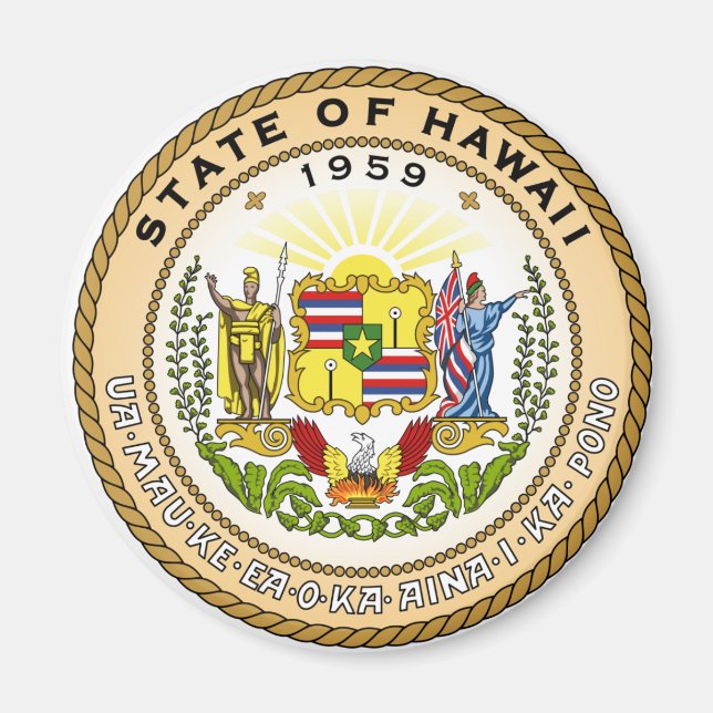 Hawaii State Seal Magnet (Front)