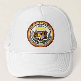 Hawaii state seal trucker hat
