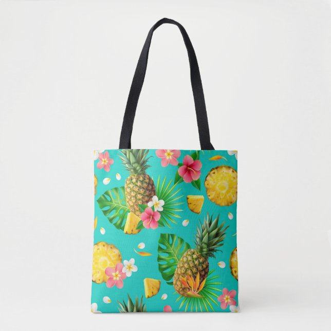Hawaii Style Pineapple Tote Bag (Front)