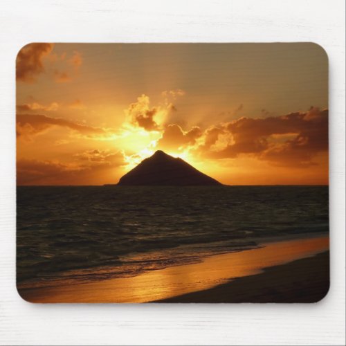 Hawaii sunrise at the beach mousepad