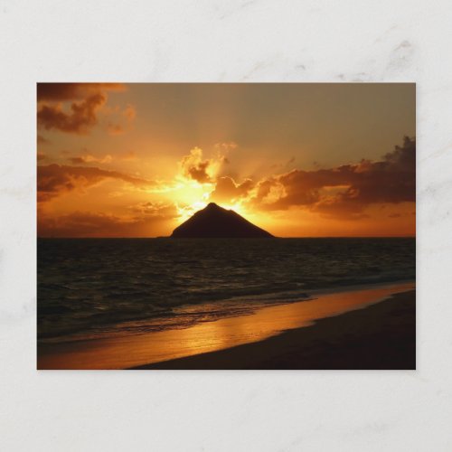 Hawaii sunrise postcard