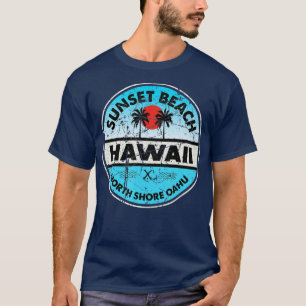 Hawaii Sunset Beach North Shore Oahu Vintage Hawai T-Shirt