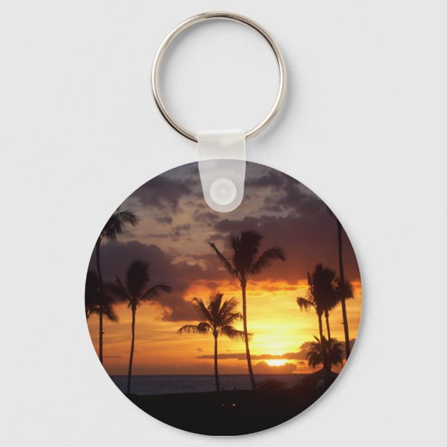 Hawaii Sunset Keychain (Front)
