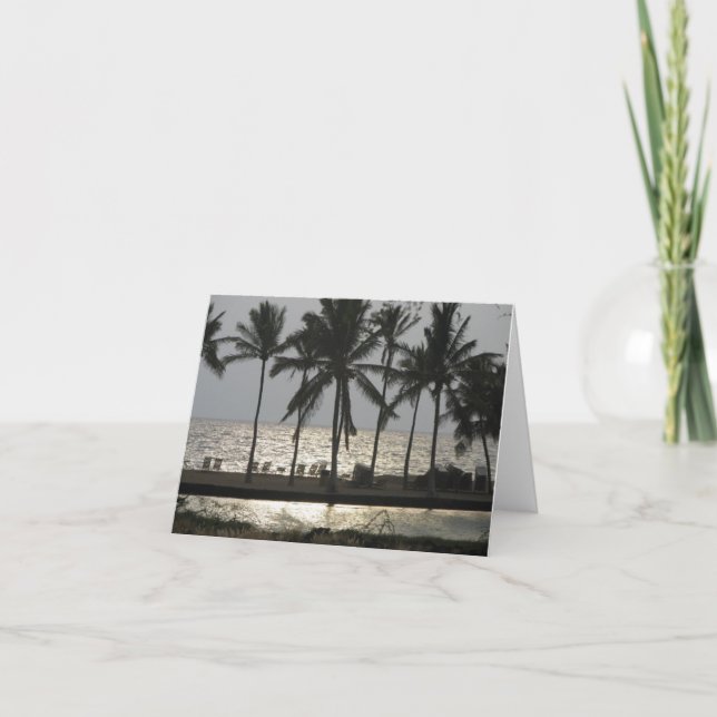 Hawaii Sunset Landscape Note Card (Front)