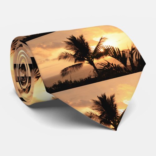 Hawaii Sunset Mens Necktie