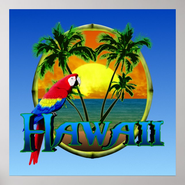 Hawaii Sunset Poster (Front)