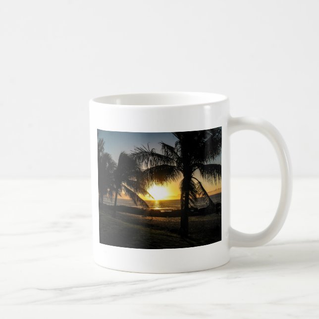 Hawaii Sunset Sharks Cove Coffee Mug (Right)