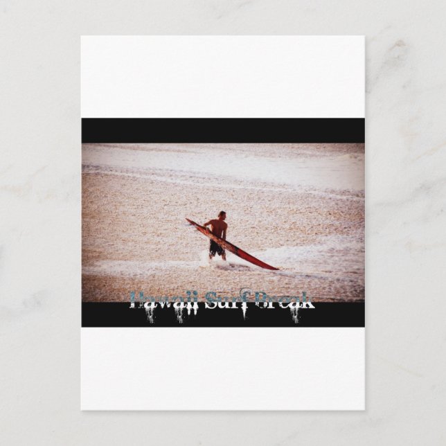 Hawaii Surf Break Surfs Up Postcard (Front)