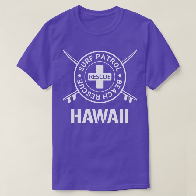Hawaii Surf Patrol and Beach Rescue T-Shirt (Design Front)