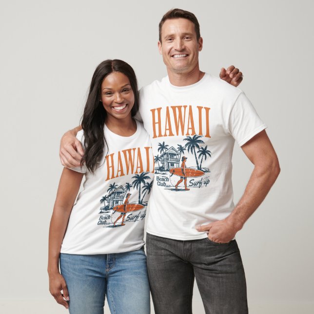 Hawaii Surf Up Beach Club T-Shirt (Unisex)