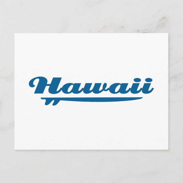 Hawaii surfboard postcard (Front)