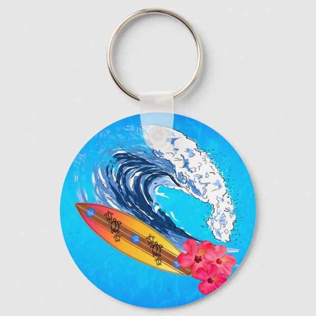 Hawaii Surfing Keychain (Front)