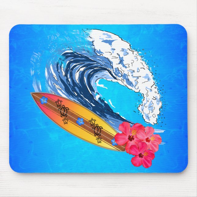 Hawaii Surfing Mouse Pad (Front)