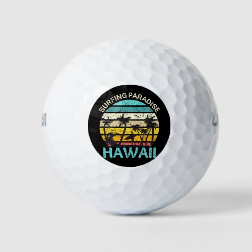 Hawaii surfing paradise golf balls