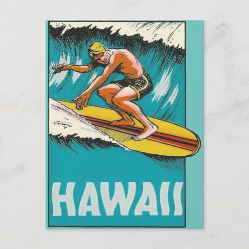 Hawaii Surfing  Postcard