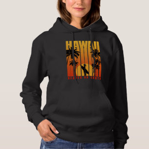 Hawaii Surfing Summer Beach Vintage Sunset Hoodie