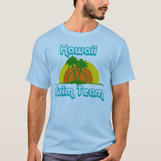 Hawaii Swim Team Retro T-Shirt, Palm Trees T-Shirt