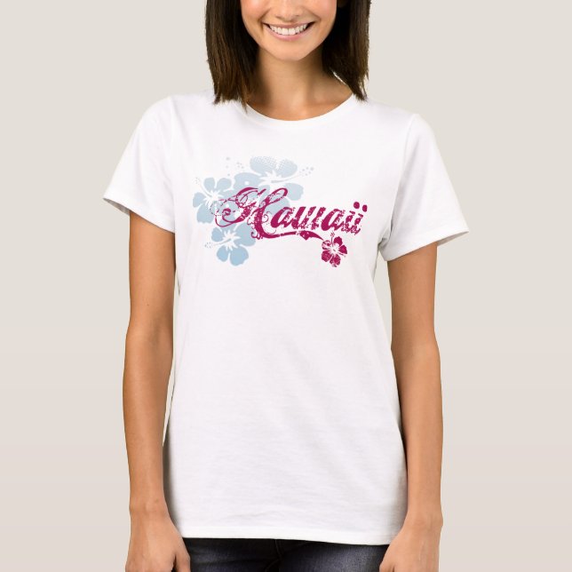Hawaii T-Shirt | Colorful Hawaiian Flowers (Front)