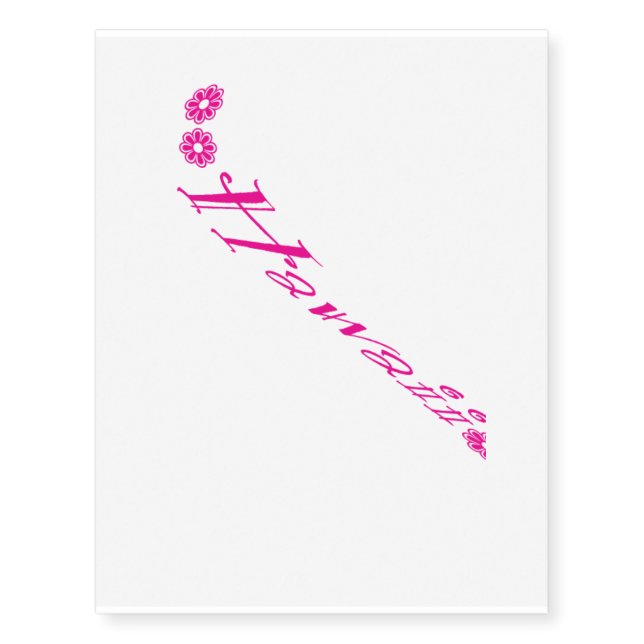 Hawaii Temporary Tattoos (Front)