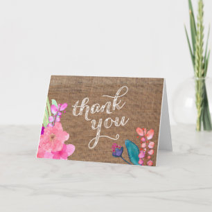 Hawaii thank you card, Luau thank you card 5x7