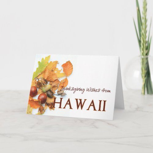 Hawaii Thanksgiving Card