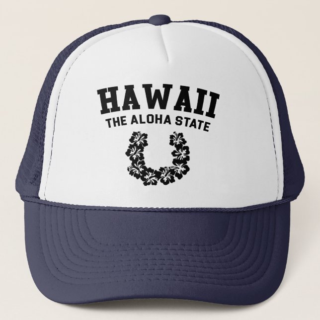 Hawaii The Aloha State Trucker Hat (Front)