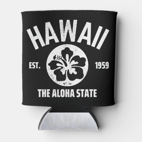 Hawaii The Aloha State Vintage State Graphic Can Cooler