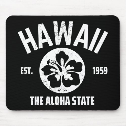Hawaii The Aloha State Vintage State Graphic Mouse Pad