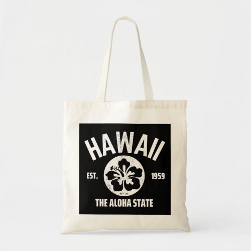 Hawaii The Aloha State Vintage State Graphic Tote Bag