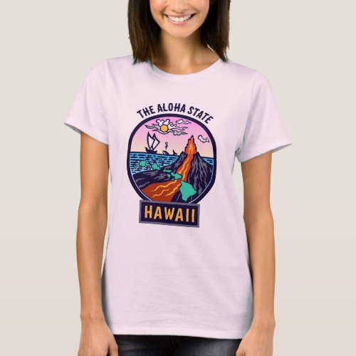 Hawaii The Aloha State Volcano T_shirt