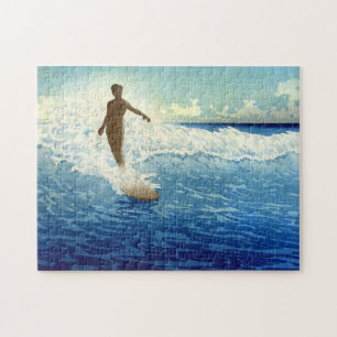 'Hawaii, The Surf Rider' - Charles W. Bartlett Jigsaw Puzzle