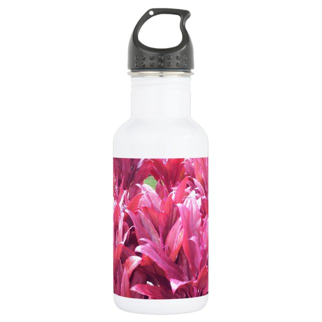 Hawaii Ti leave plant Stainless Steel Water Bottle (Front)