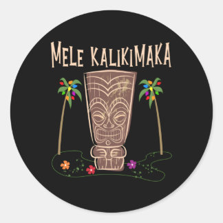 Hawaii Tiki Classic Round Sticker