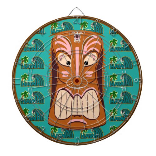 Hawaii Tiki Mask Dartboard With Darts