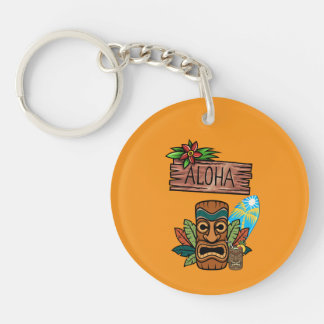 Hawaii Tiki Mask Keychain