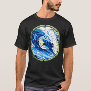 Hawaii Tiki Surfing Surf Surfboard Surfer 2Sided  T-Shirt