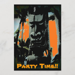 Hawaii tiki theme customizable invitations