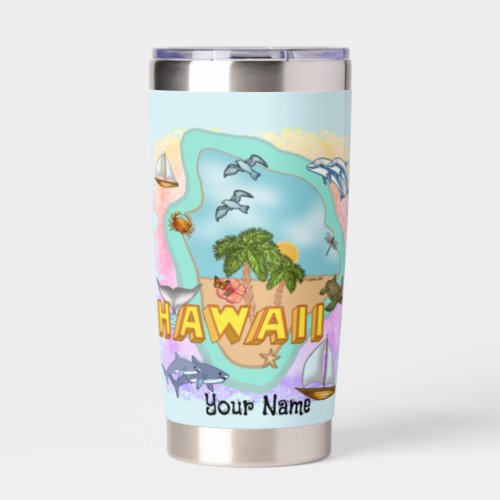 Hawaii tote bag insulated tumbler