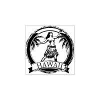 Hawaii Travel Hula Dancer Rubber Stamp