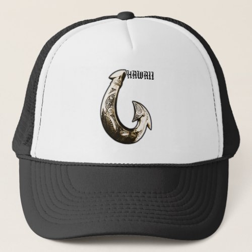 Hawaii Tribal Hook Trucker Hat