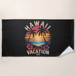 Hawaii Trip 2026 Summer Vacation Beach Towel