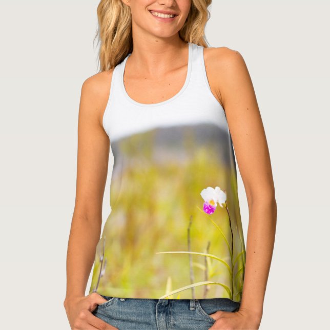 Hawaii Tropical Orchid Volcanoes National Park Tank Top (Front)